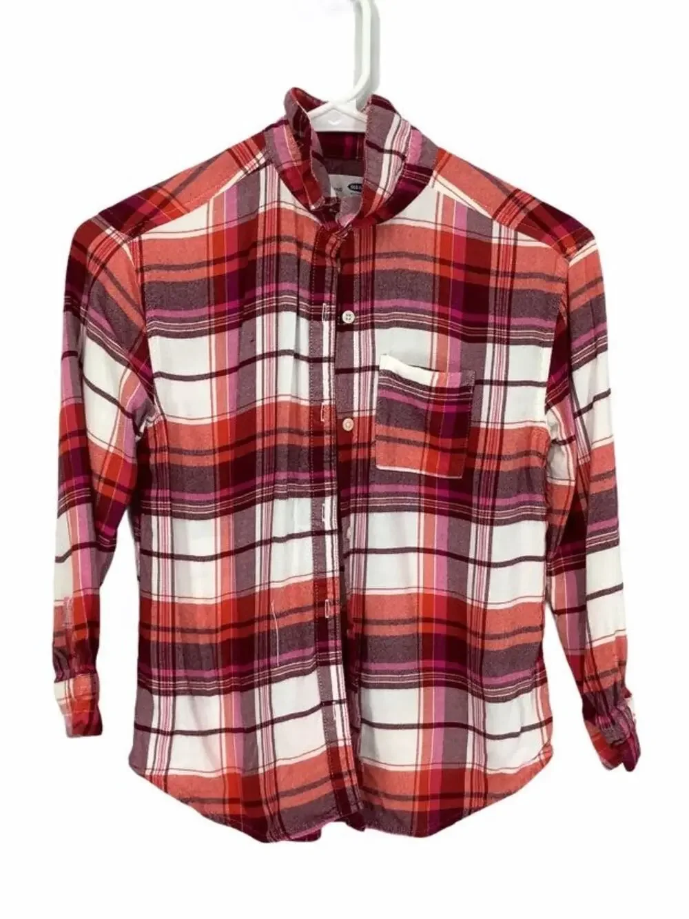Old Navy Plaid L/S Button Down Shirt Medium 8